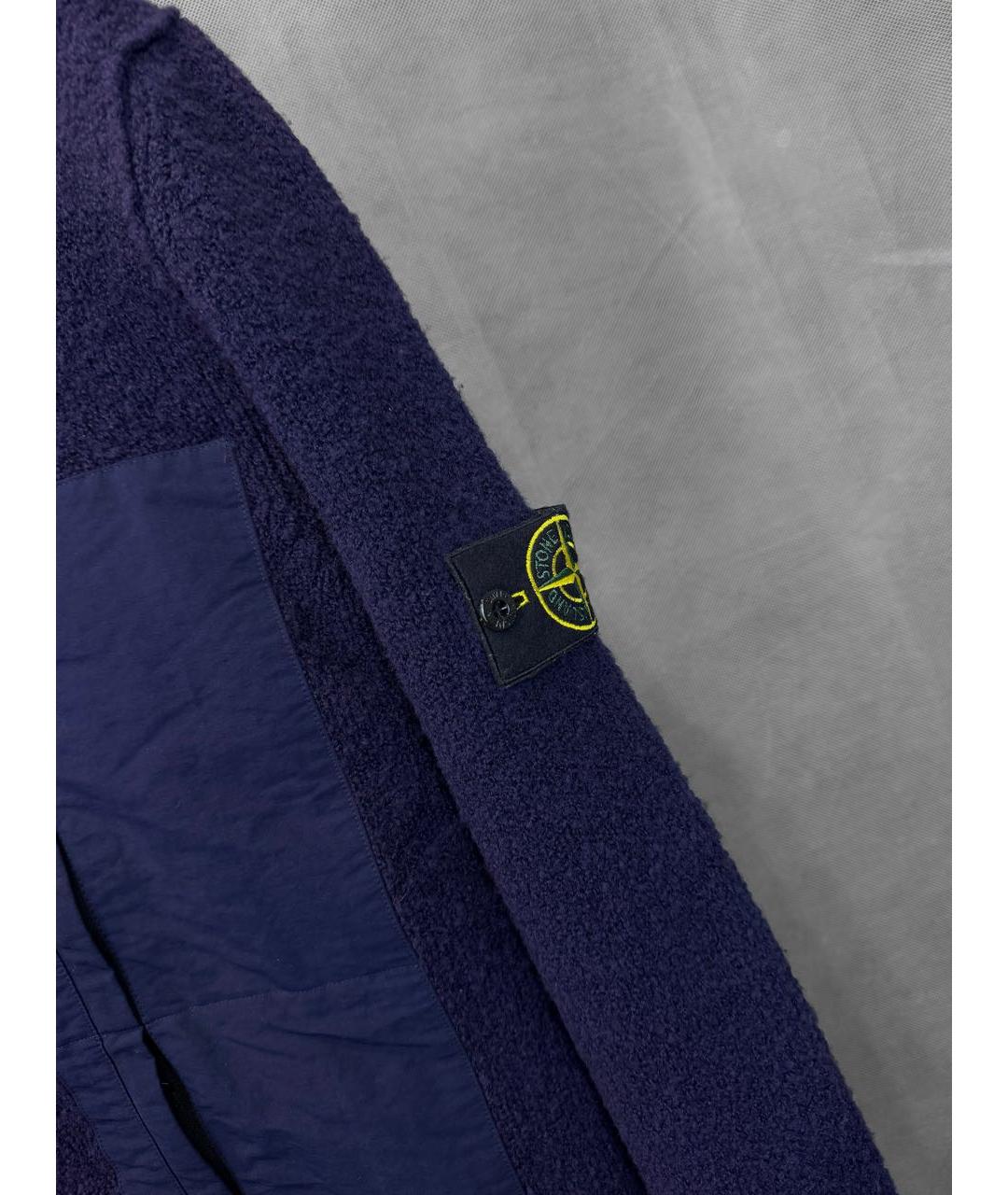 STONE ISLAND Темно-синий шерстяной джемпер / свитер, фото 4