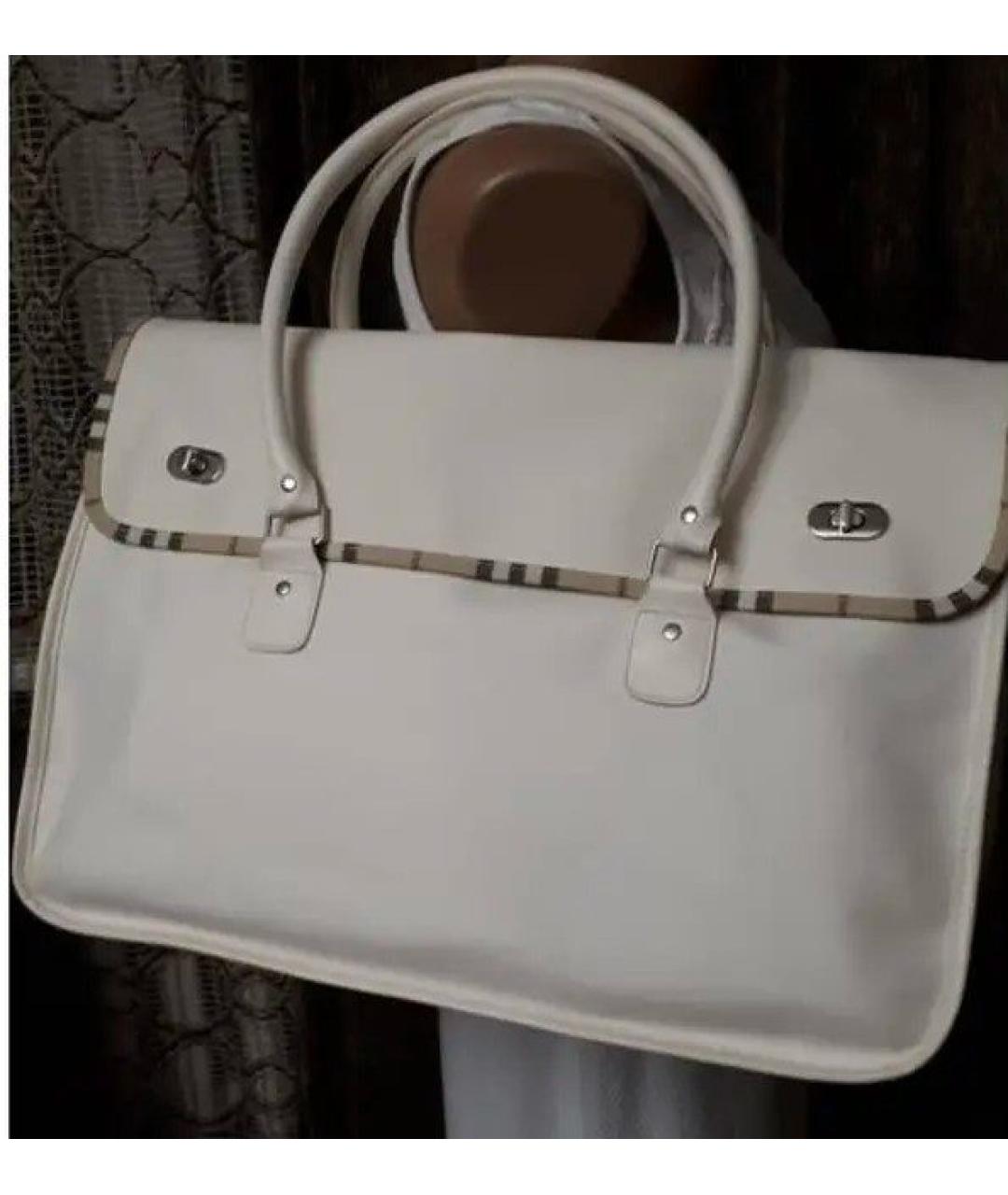 BURBERRY Белая дорожная/спортивная сумка, фото 5