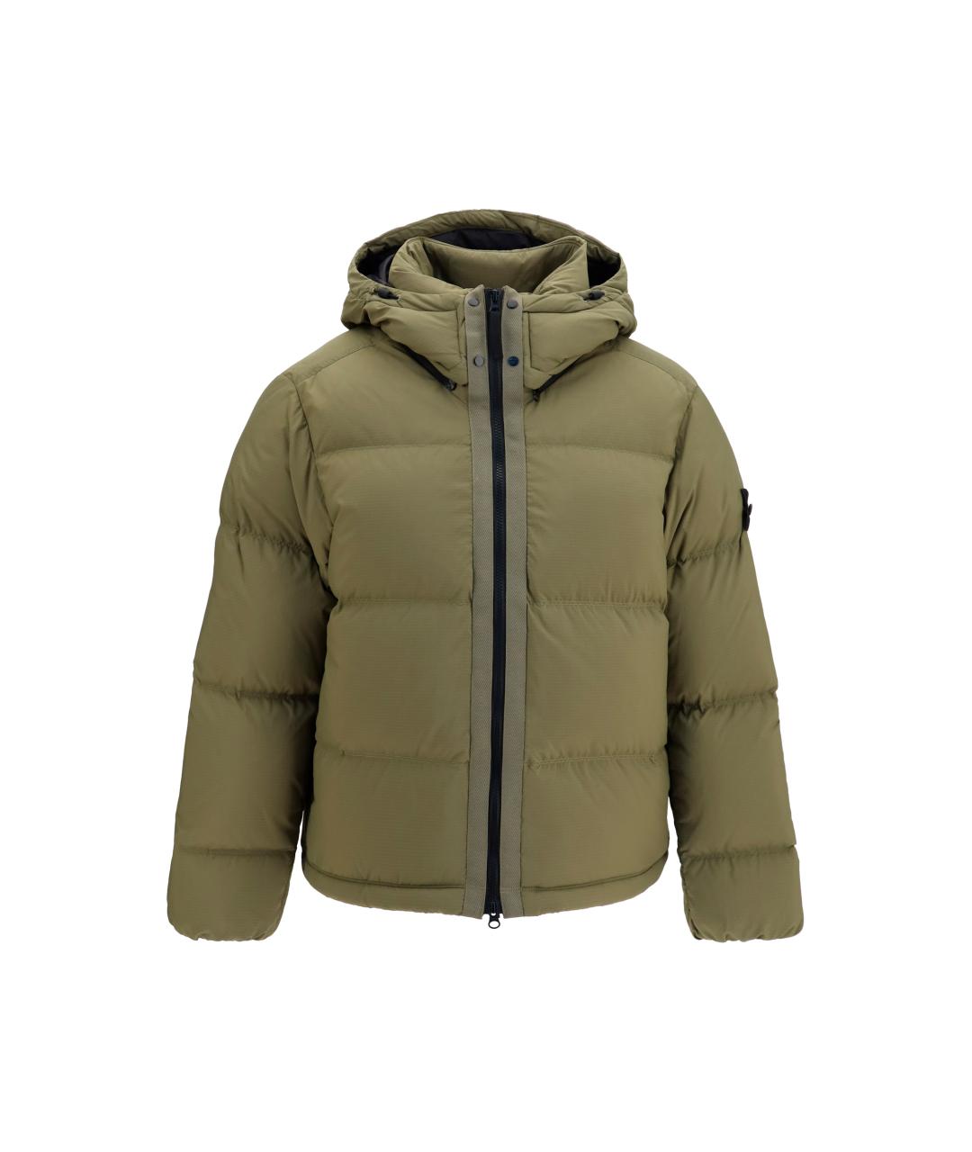 STONE ISLAND Хаки полиамидовая куртка, фото 1