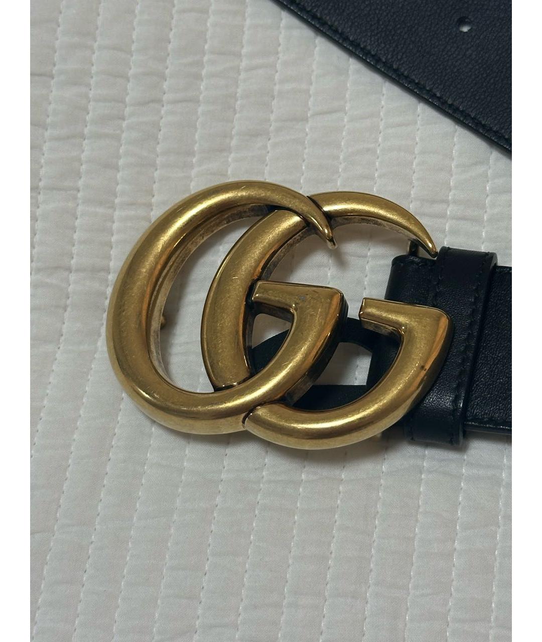GUCCI Черный кожаный ремень, фото 2
