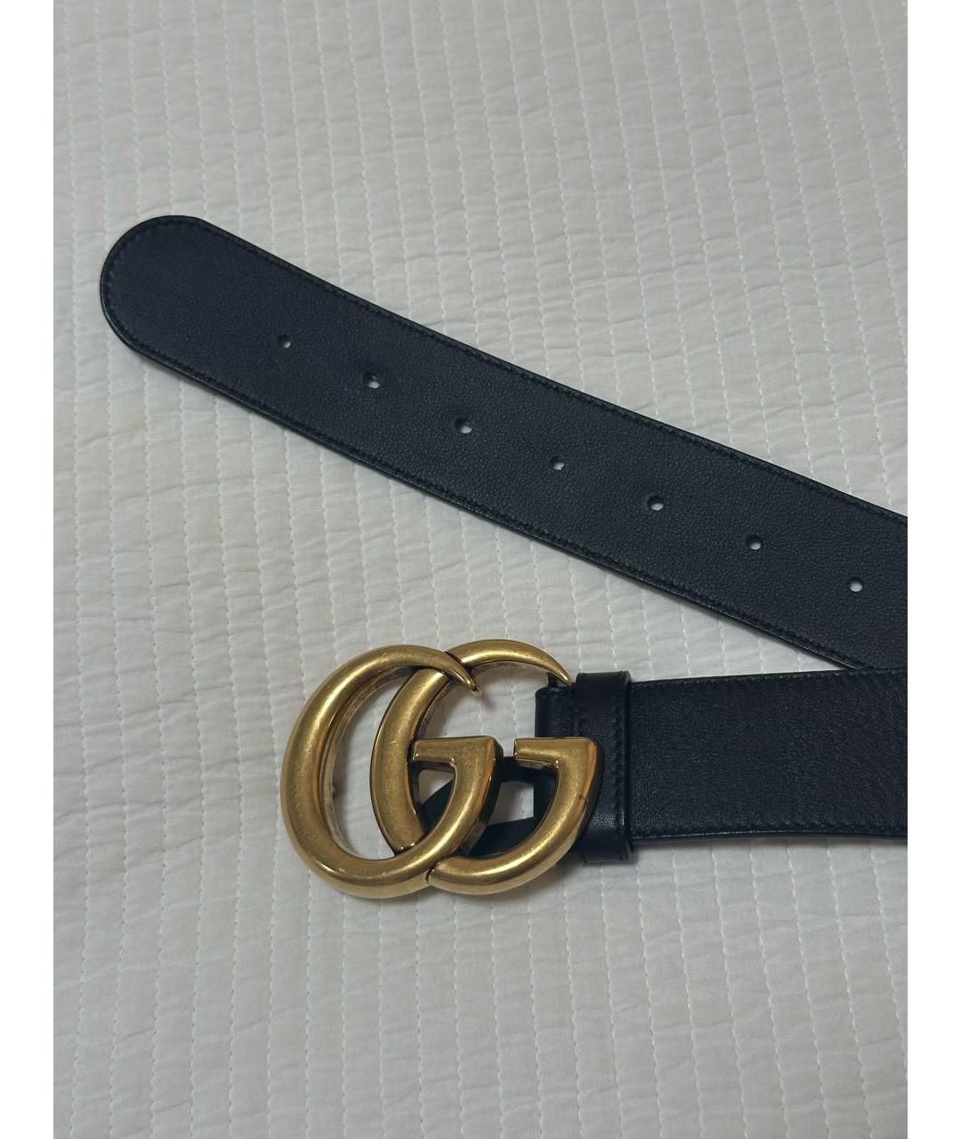 GUCCI Черный кожаный ремень, фото 5