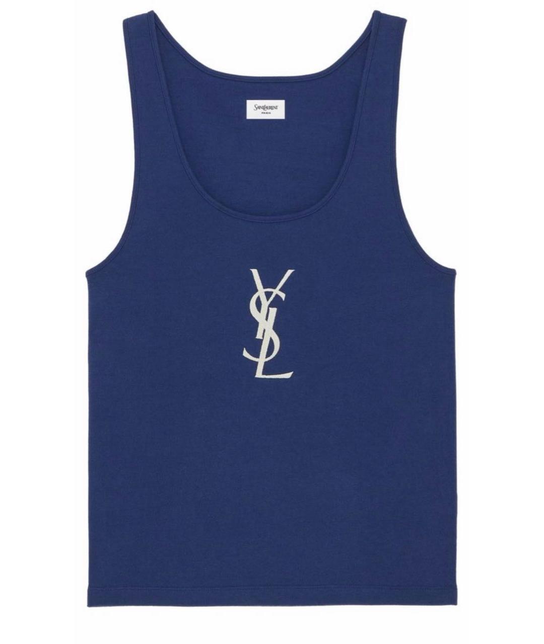YVES SAINT LAURENT BEAUTY Синяя хлопковая майка, фото 1