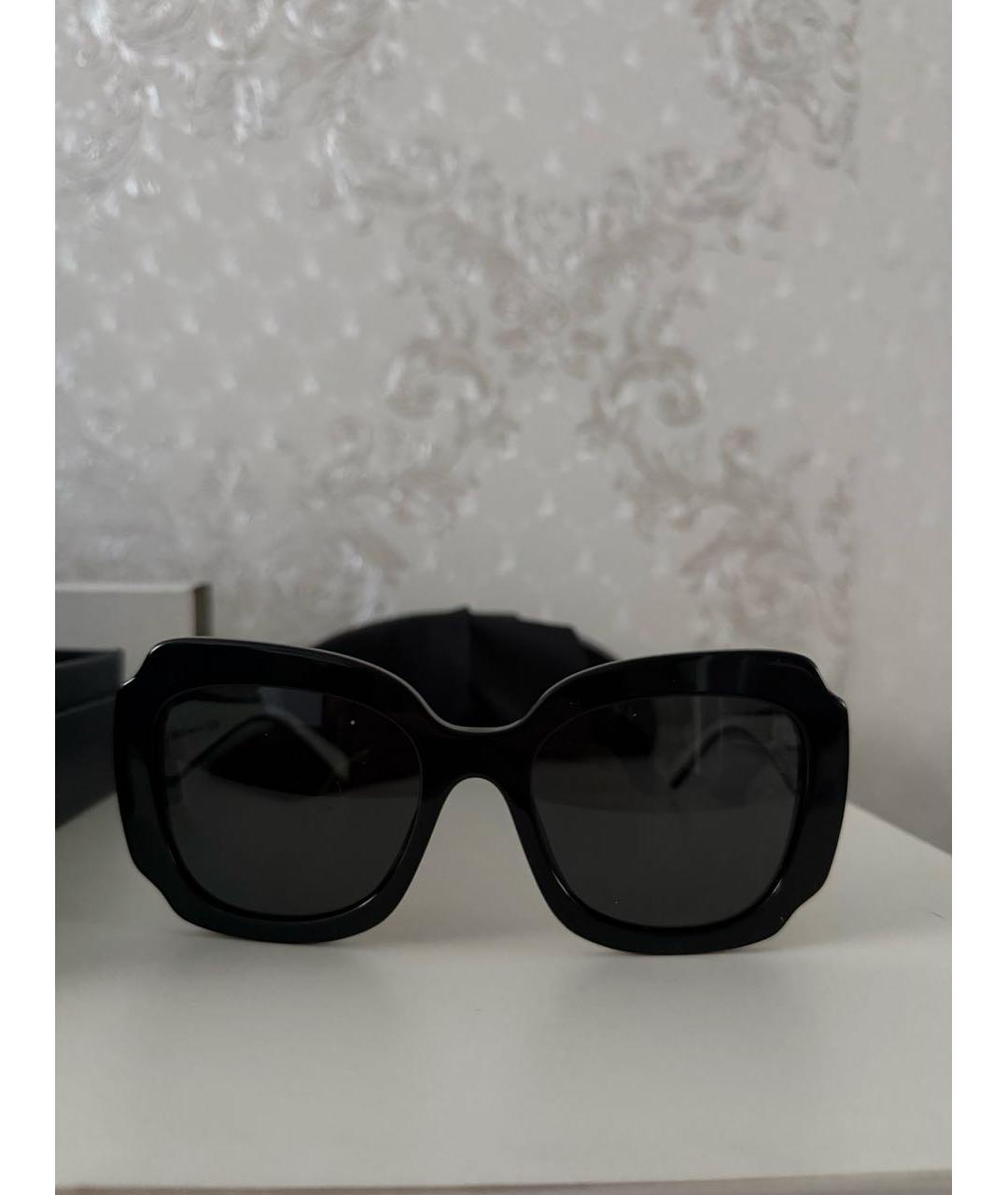 PRADA Черные пластиковые солнцезащитные очки, фото 9