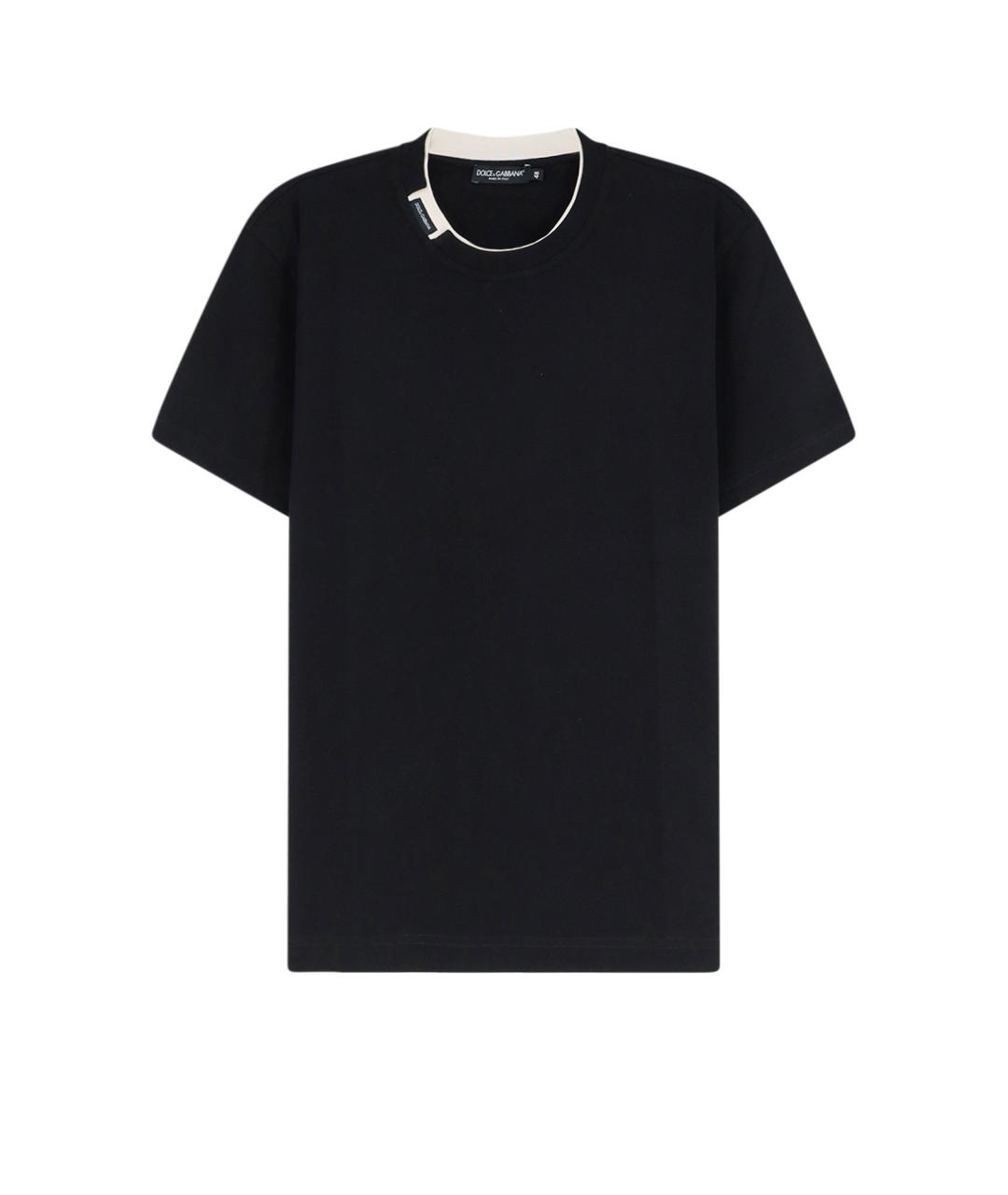 DOLCE&GABBANA Черная хлопковая футболка, фото 1
