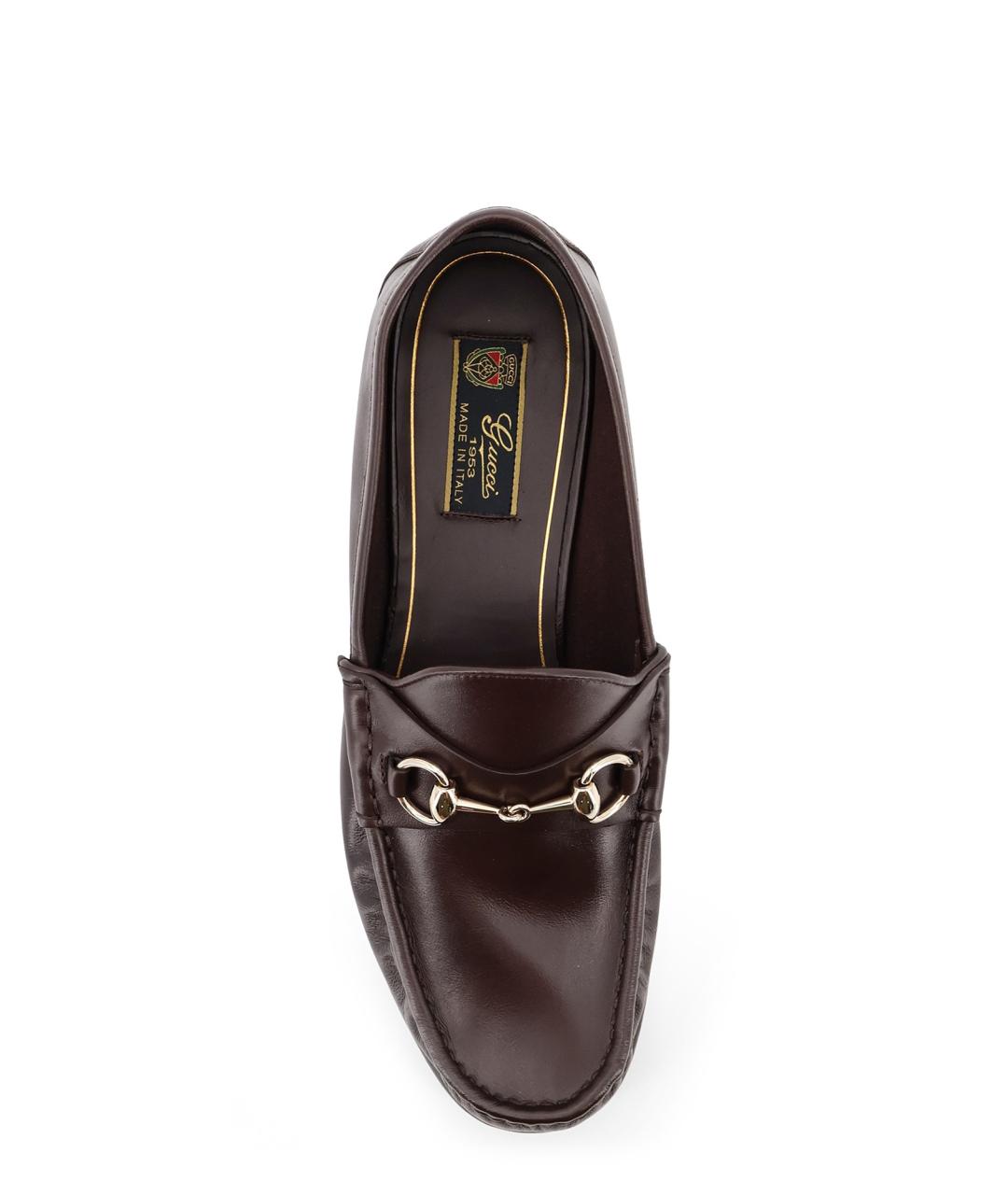 GUCCI Коричневые кожаные лоферы, фото 5