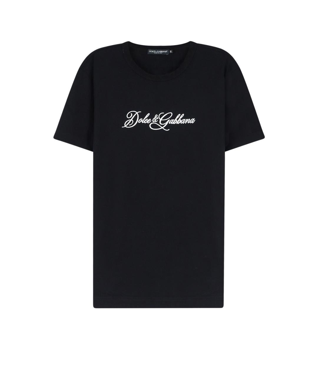 DOLCE&GABBANA Черная хлопковая футболка, фото 1