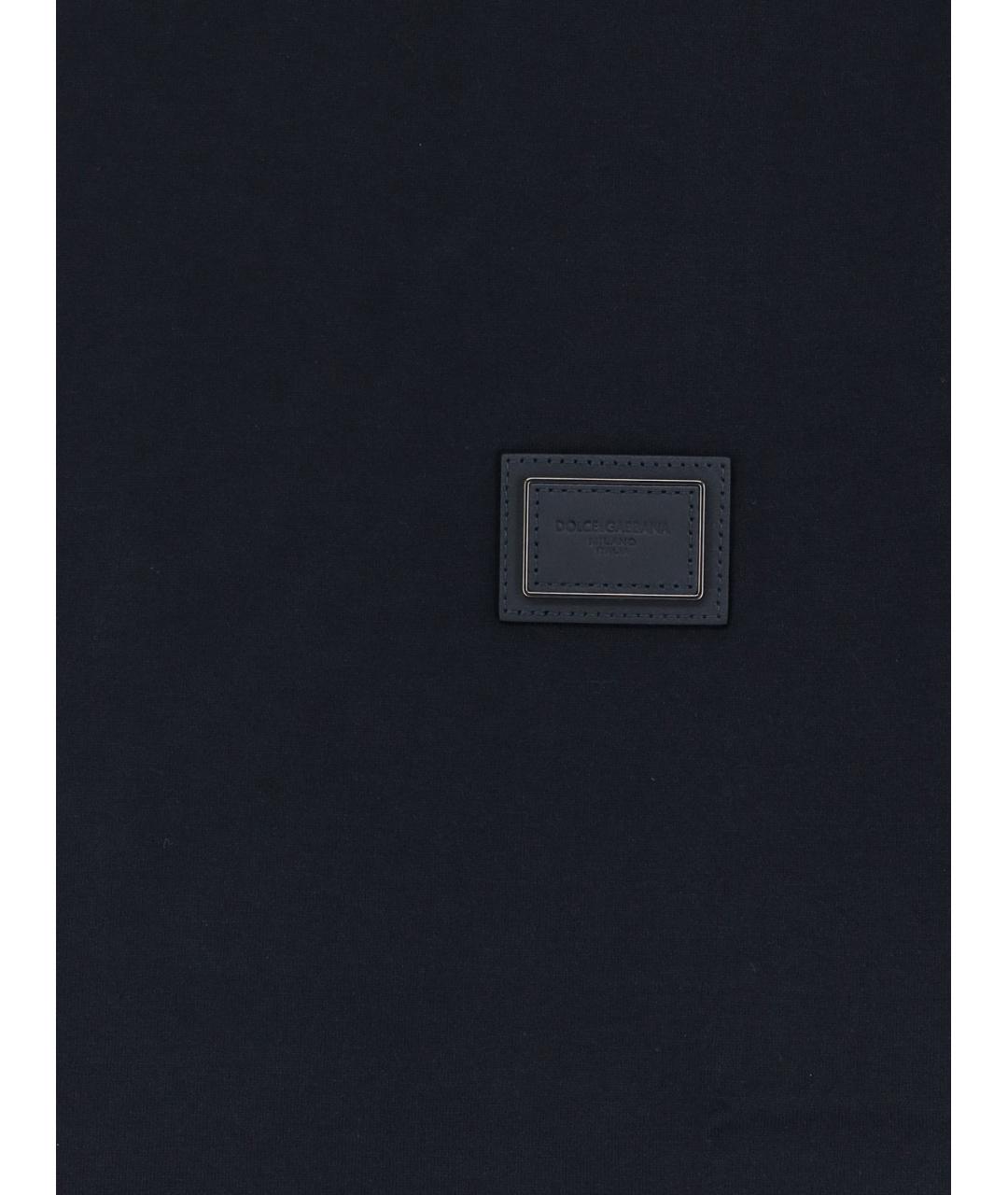 DOLCE&GABBANA Синяя хлопковая футболка, фото 3