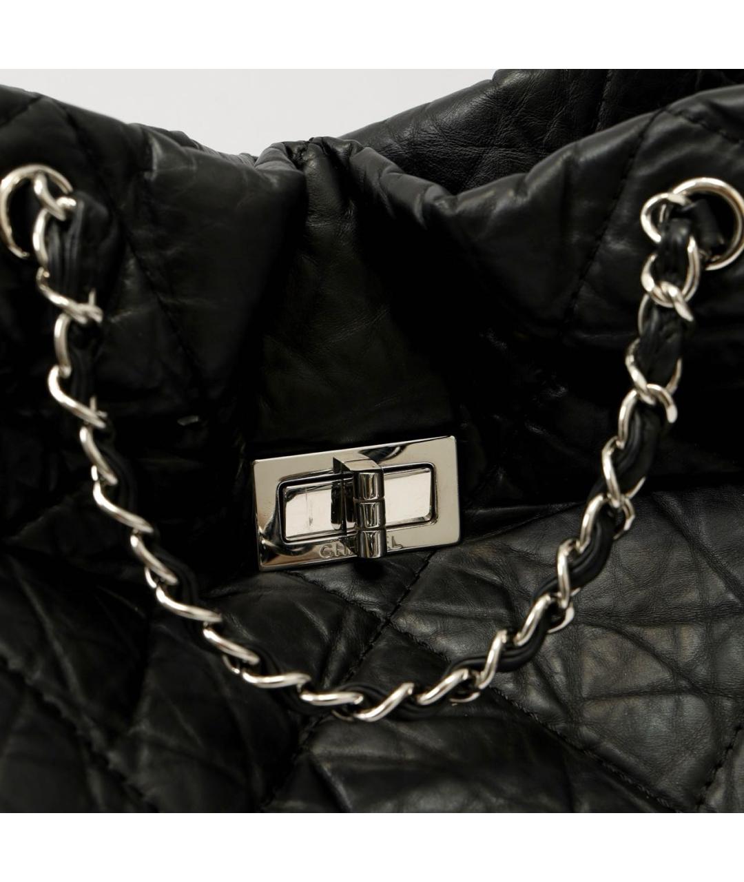 CHANEL Черная кожаная сумка через плечо, фото 4