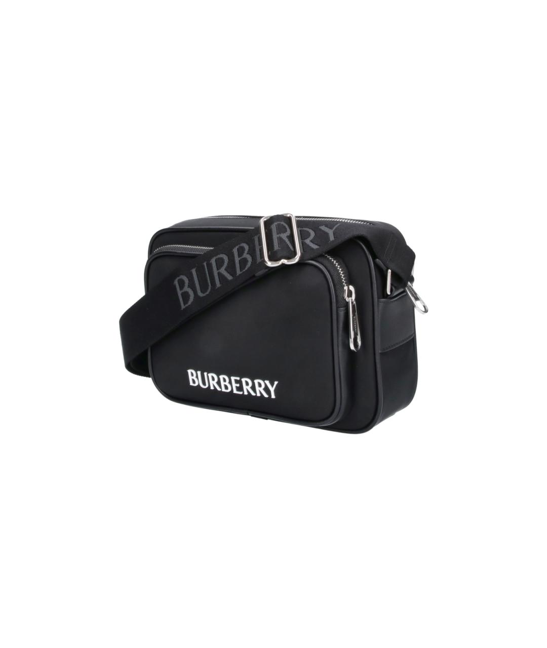 BURBERRY Черная синтетическая сумка на плечо, фото 2