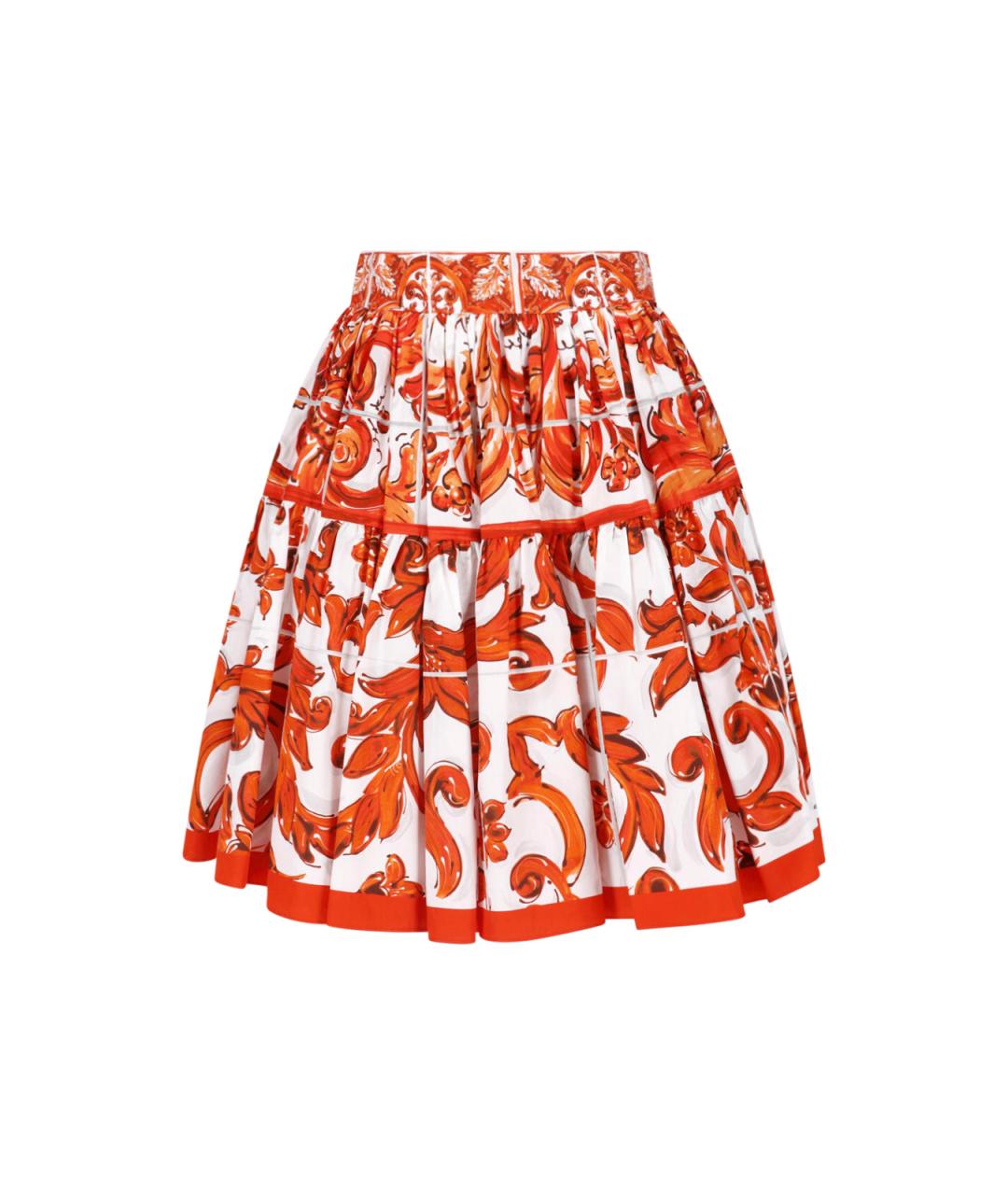 DOLCE&GABBANA Мульти хлопковая юбка миди, фото 1