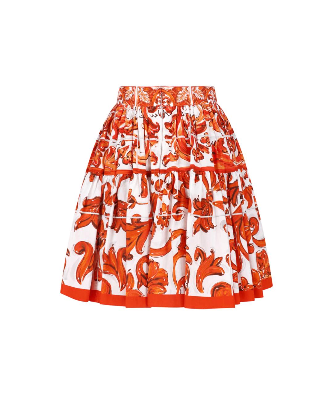 DOLCE&GABBANA Мульти хлопковая юбка миди, фото 2
