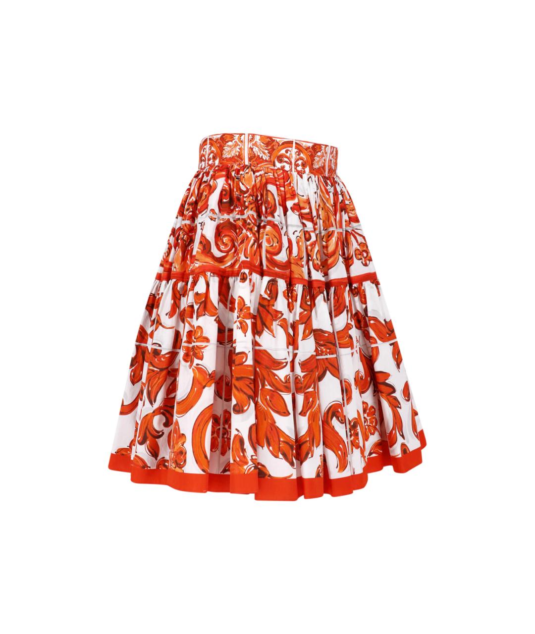 DOLCE&GABBANA Мульти хлопковая юбка миди, фото 3