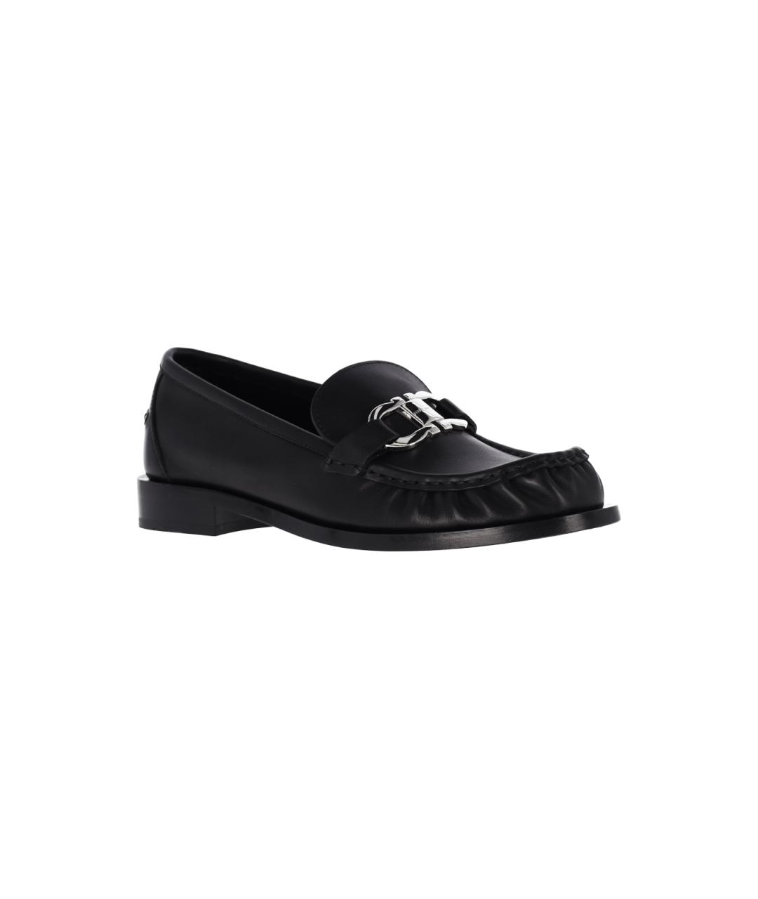 FERRAGAMO Черные кожаные лоферы, фото 2
