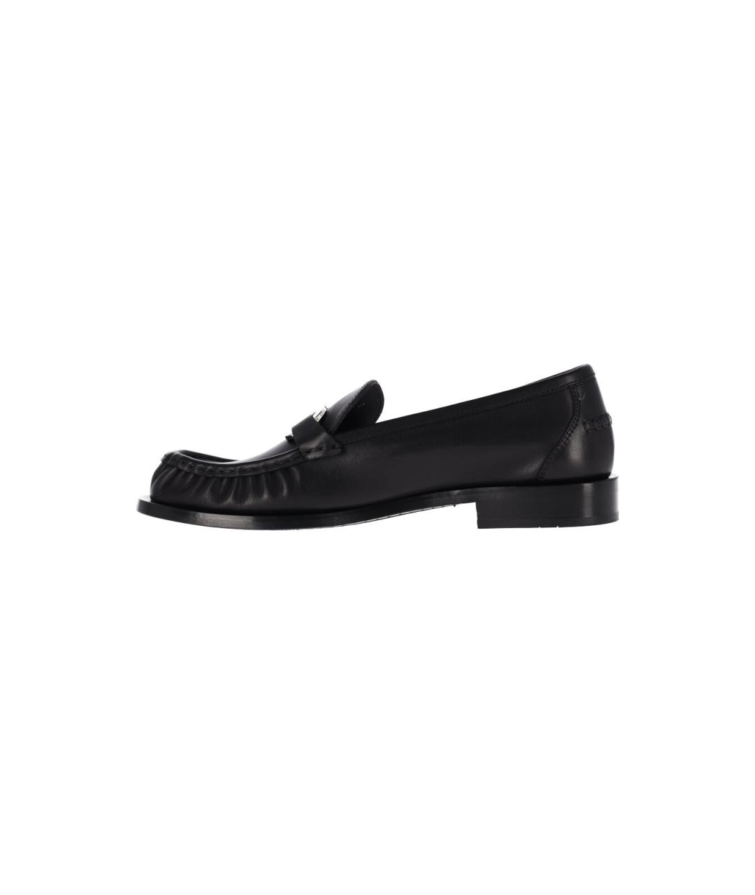 FERRAGAMO Черные кожаные лоферы, фото 3