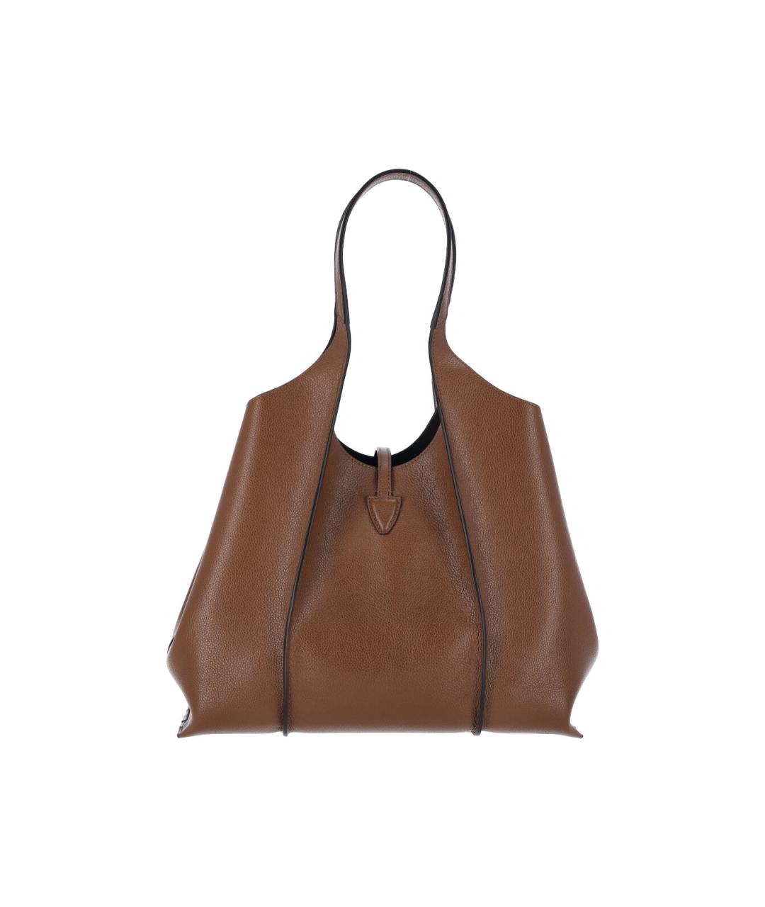 TOD'S Коричневая кожаная сумка тоут, фото 3