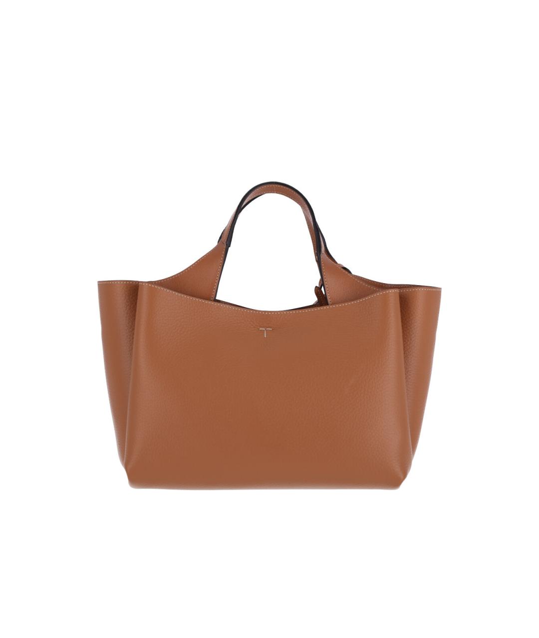 TOD'S Коричневая кожаная сумка тоут, фото 3