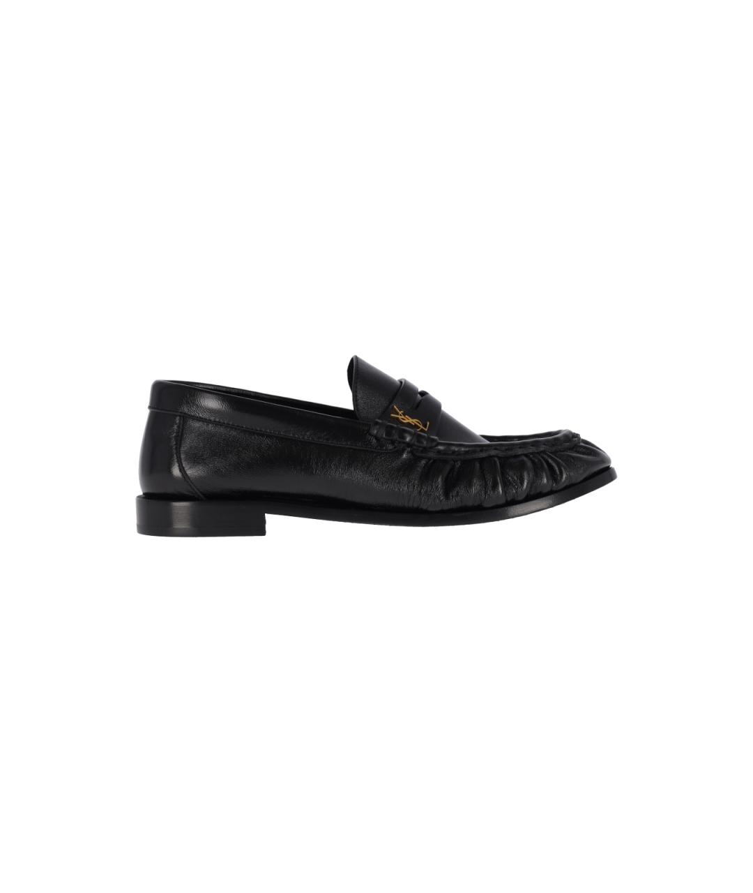 SAINT LAURENT Черные кожаные лоферы, фото 6
