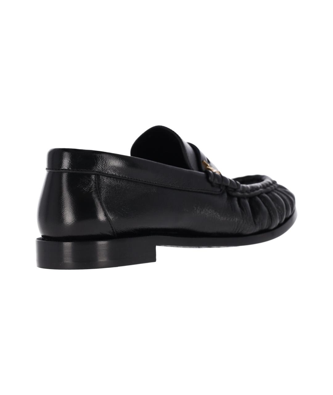 SAINT LAURENT Черные кожаные лоферы, фото 4