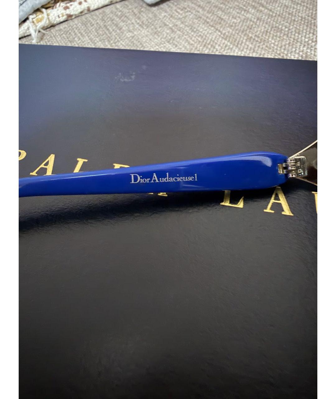 CHRISTIAN DIOR Синие пластиковые солнцезащитные очки, фото 6