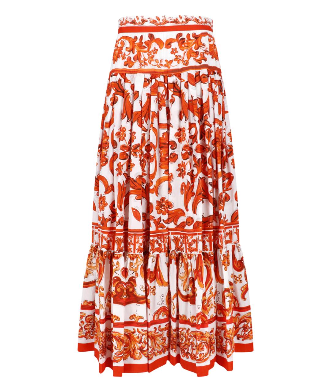 DOLCE&GABBANA Мульти хлопковая юбка макси, фото 1