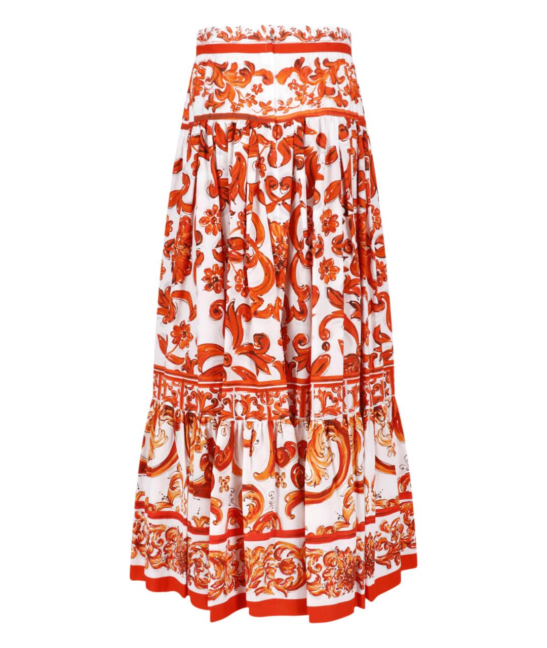 DOLCE&GABBANA Мульти хлопковая юбка макси, фото 2