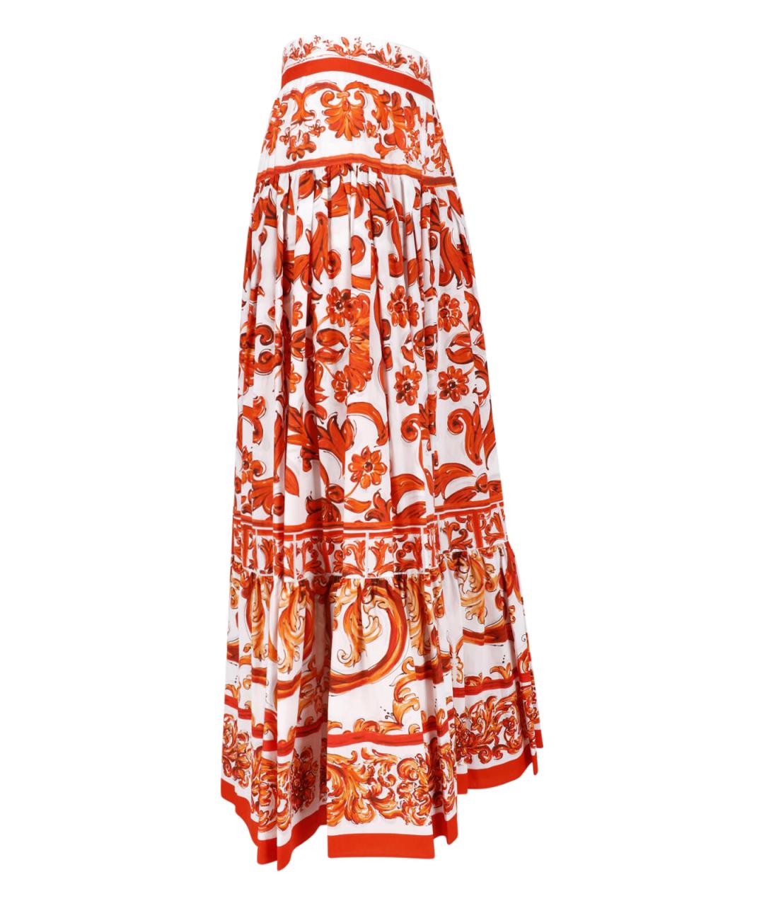 DOLCE&GABBANA Мульти хлопковая юбка макси, фото 3