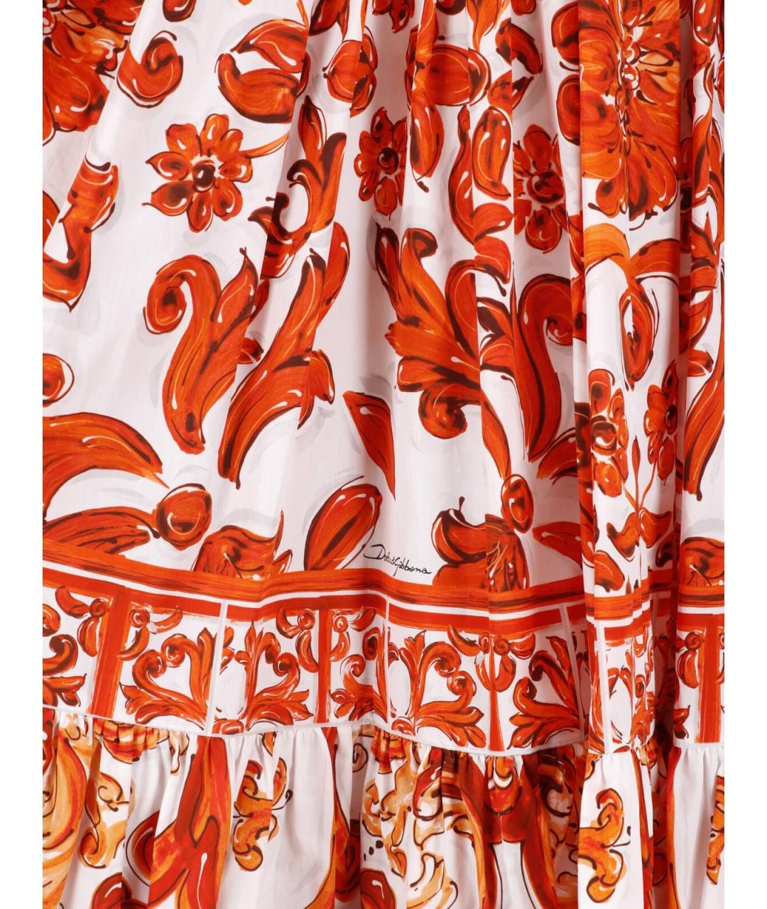 DOLCE&GABBANA Мульти хлопковая юбка макси, фото 4