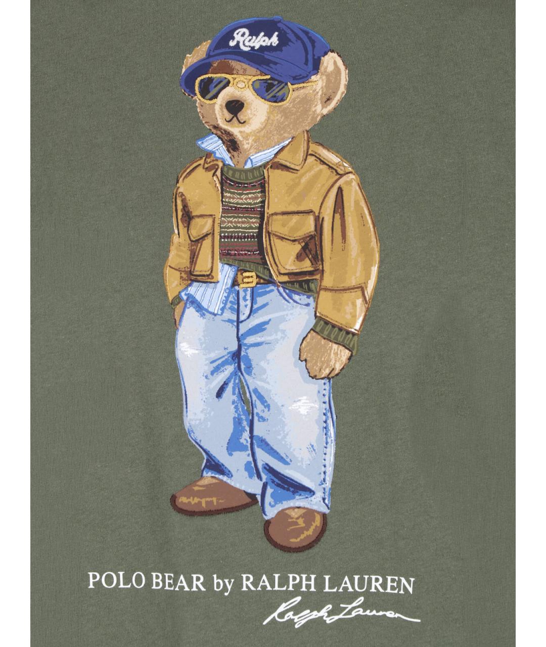 POLO RALPH LAUREN Зеленая хлопковая футболка, фото 3