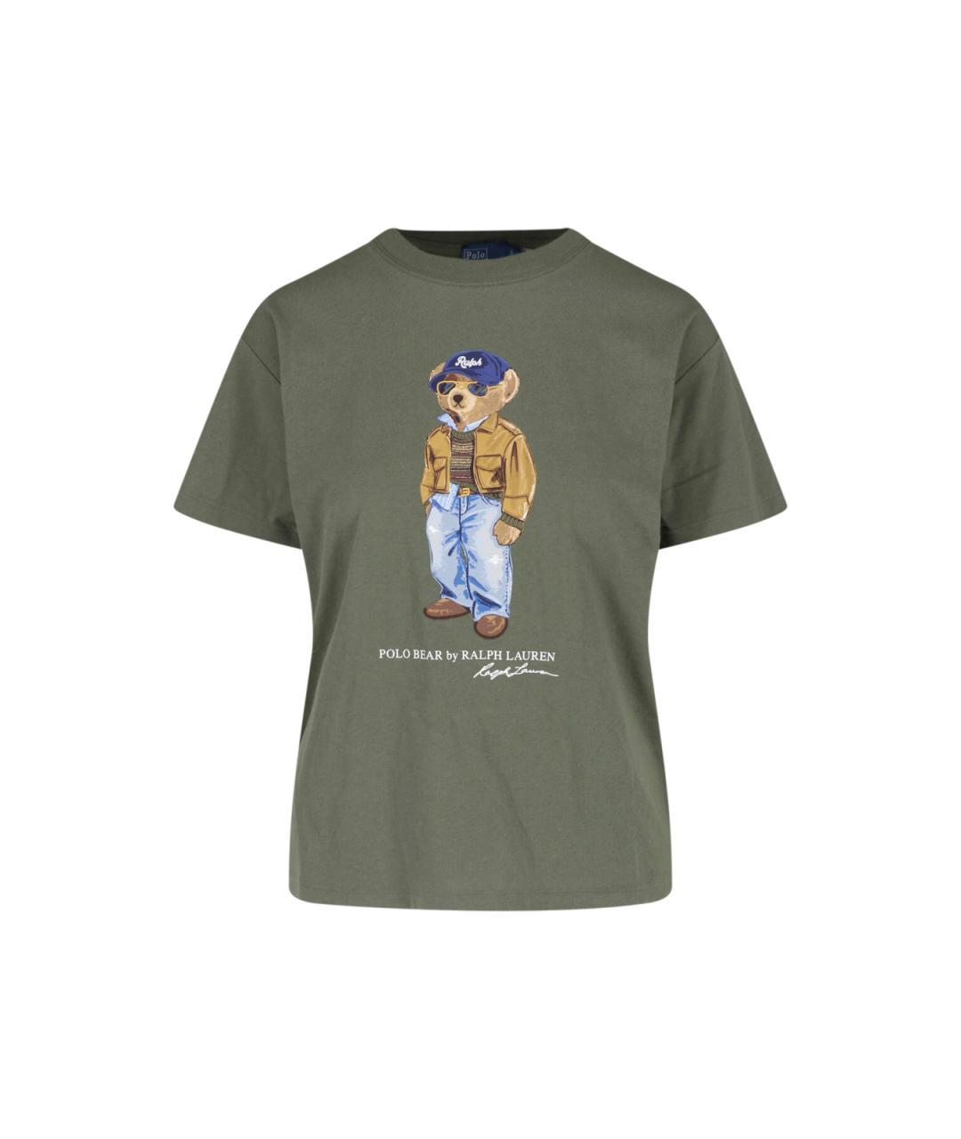 POLO RALPH LAUREN Зеленая хлопковая футболка, фото 1