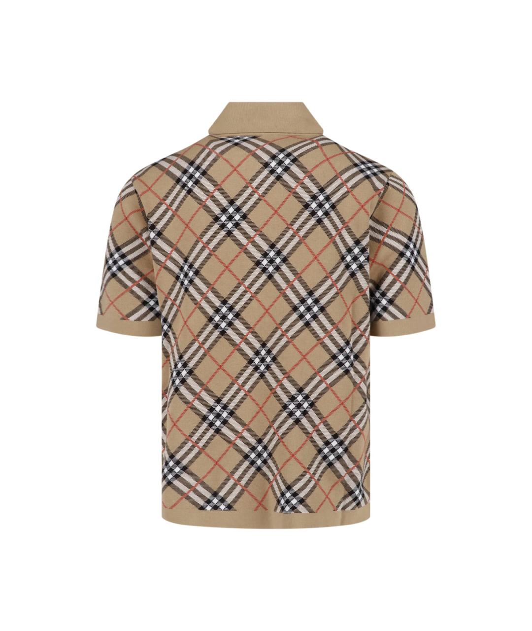 BURBERRY Мульти хлопковое поло с коротким рукавом, фото 2