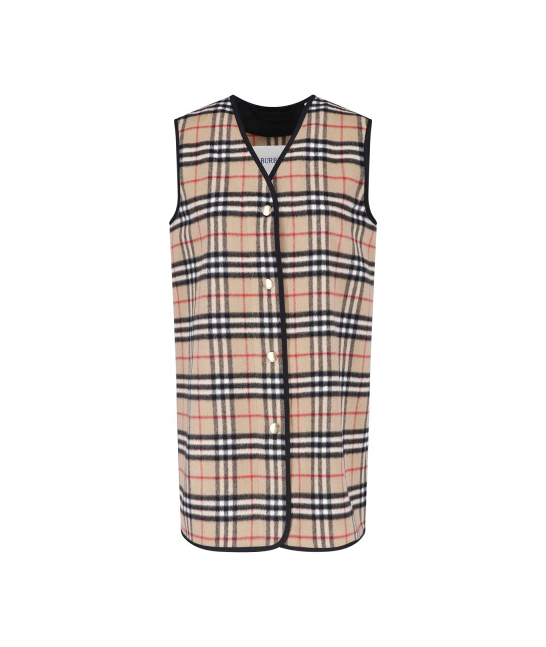 BURBERRY Бежевый шерстяной жилет, фото 1