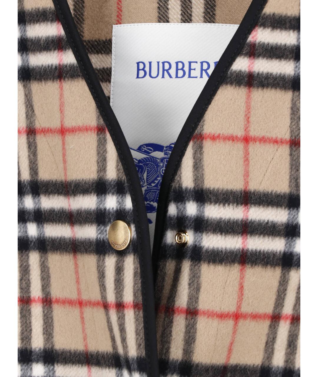 BURBERRY Бежевый шерстяной жилет, фото 3