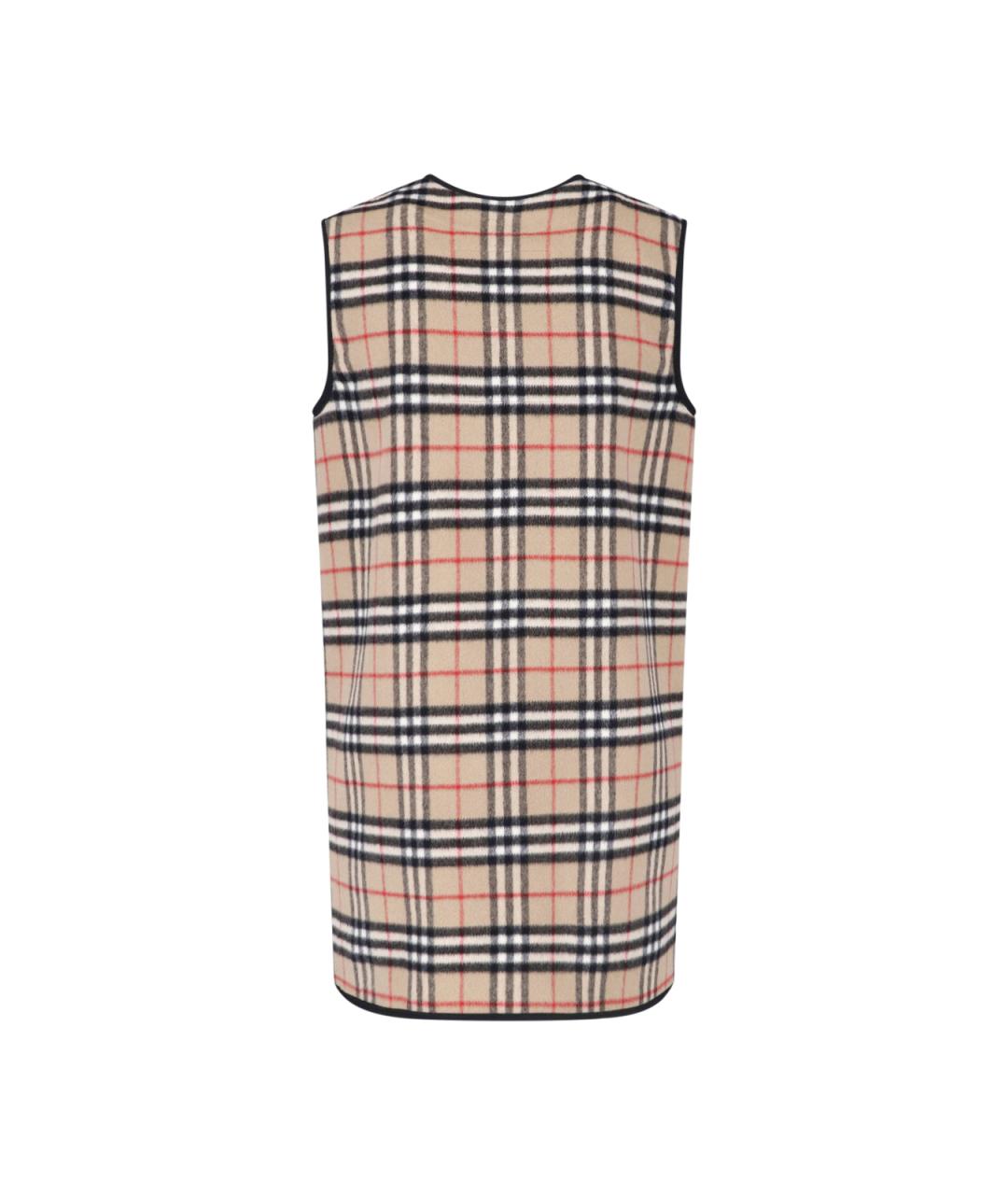 BURBERRY Бежевый шерстяной жилет, фото 2
