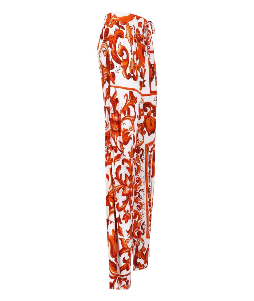 DOLCE&GABBANA Мульти вискозные прямые брюки, фото 3