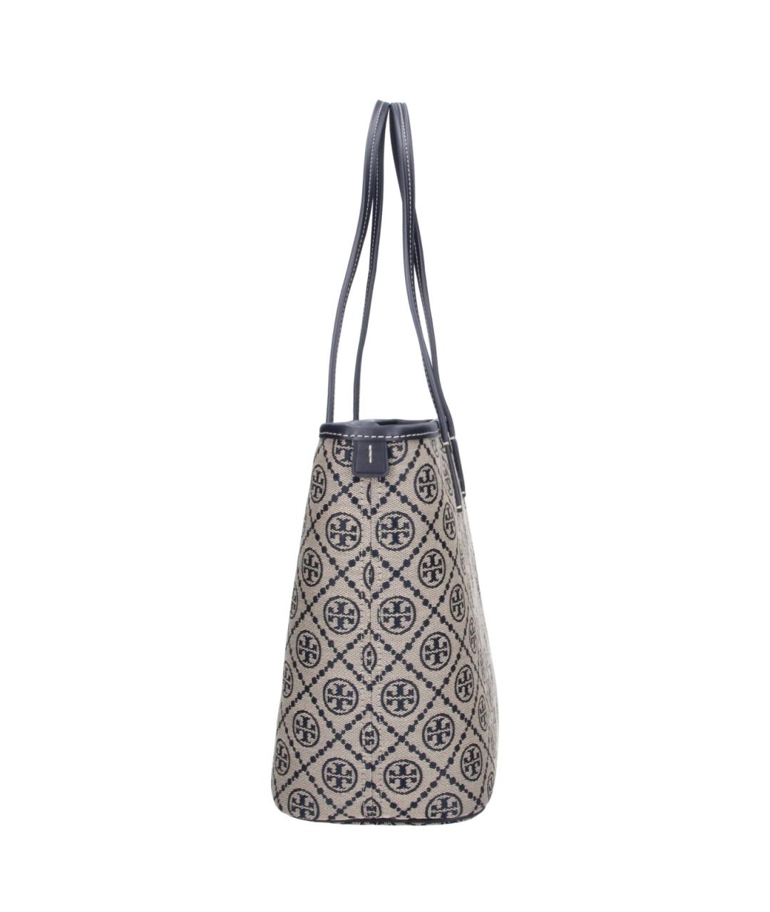 TORY BURCH Синяя сумка тоут из канвы, фото 5