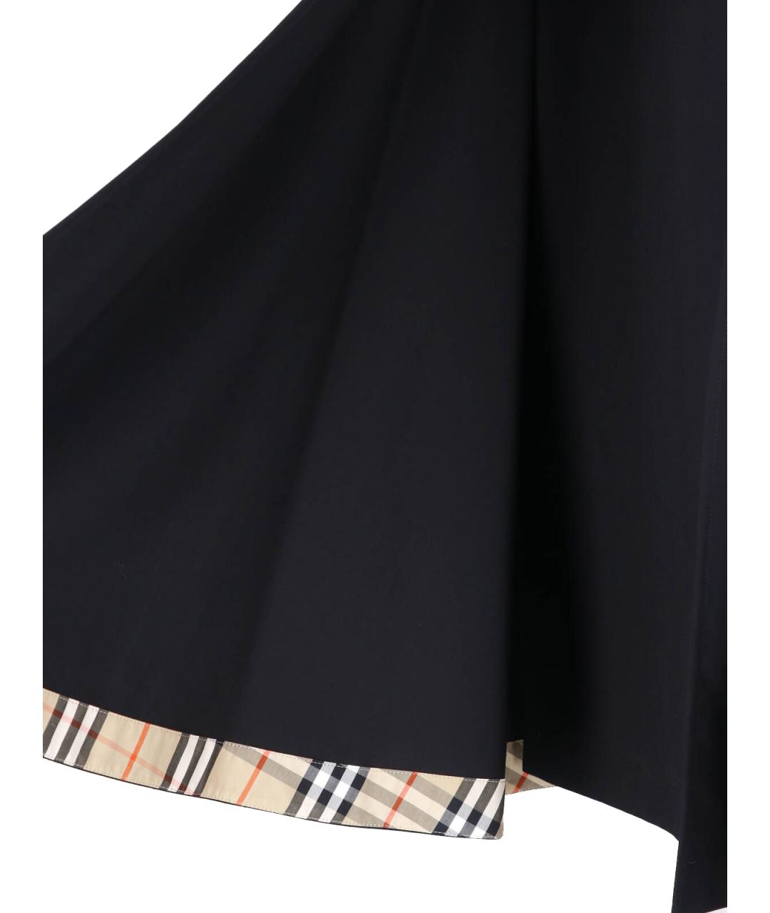BURBERRY Черная шерстяная юбка макси, фото 4