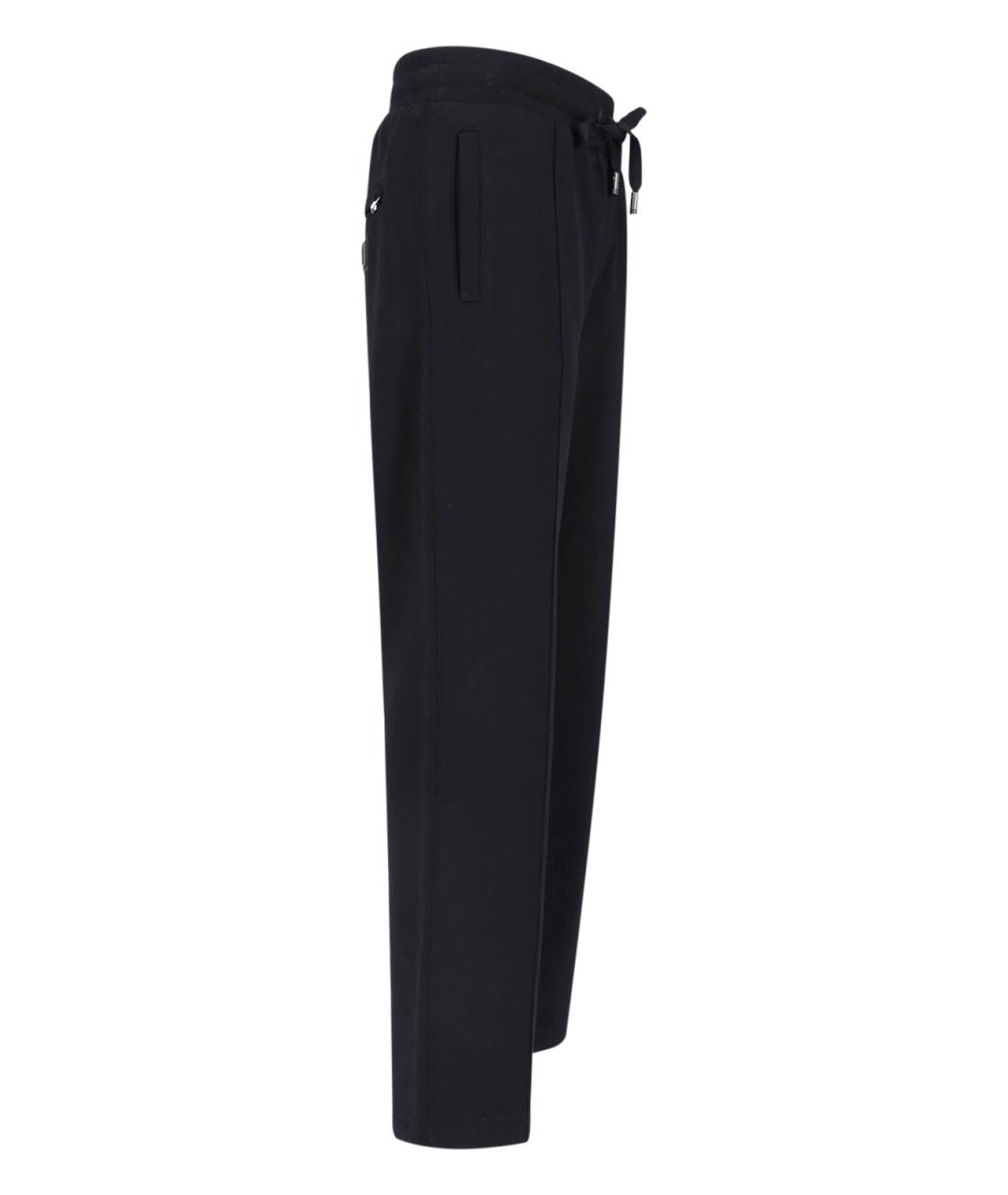 DOLCE&GABBANA Черные хлопковые повседневные брюки, фото 3