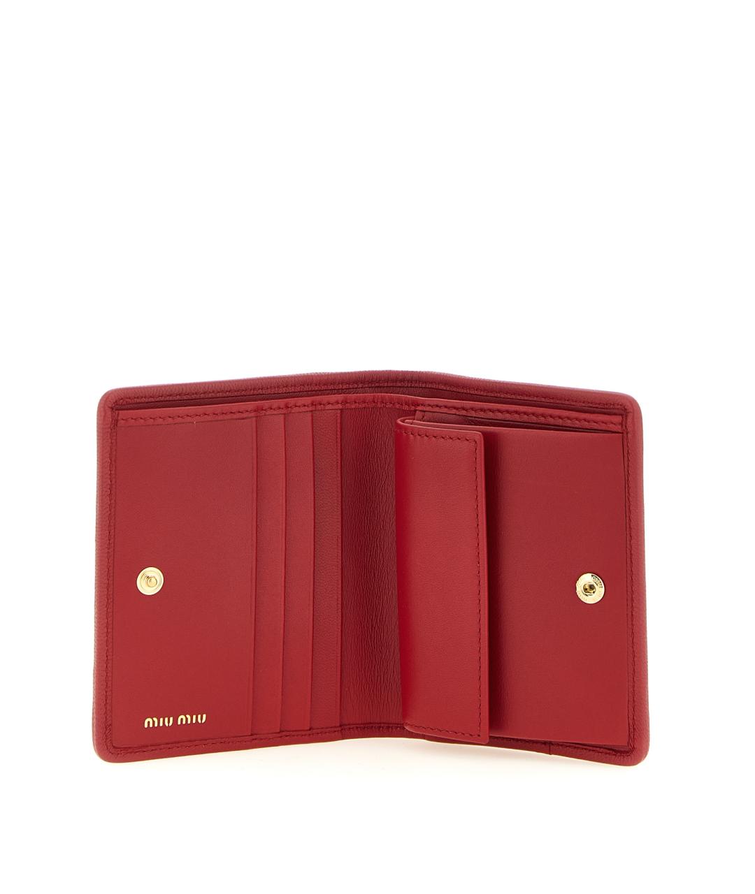 MIU MIU Красный кожаный кошелек, фото 3