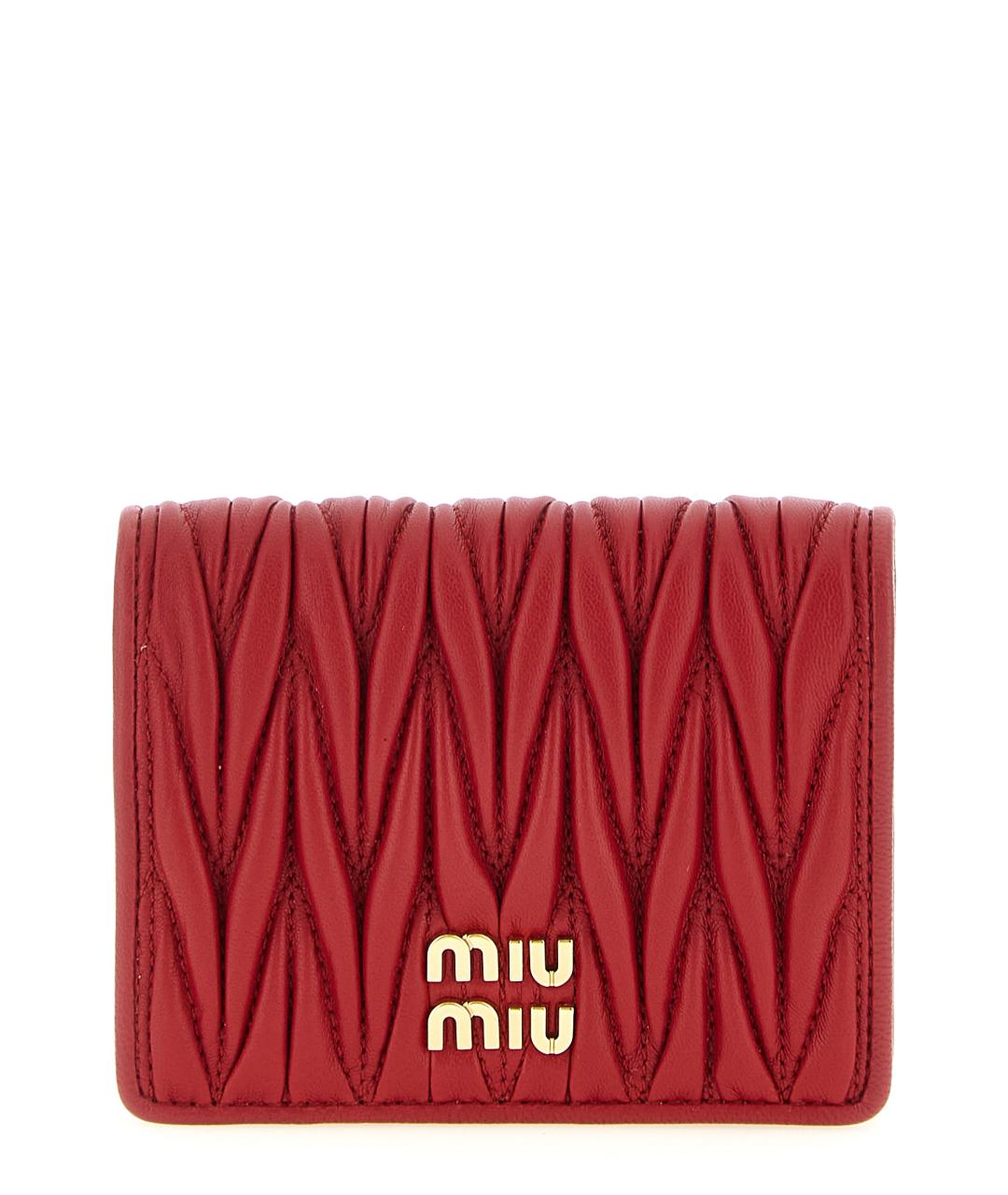 MIU MIU Красный кожаный кошелек, фото 1
