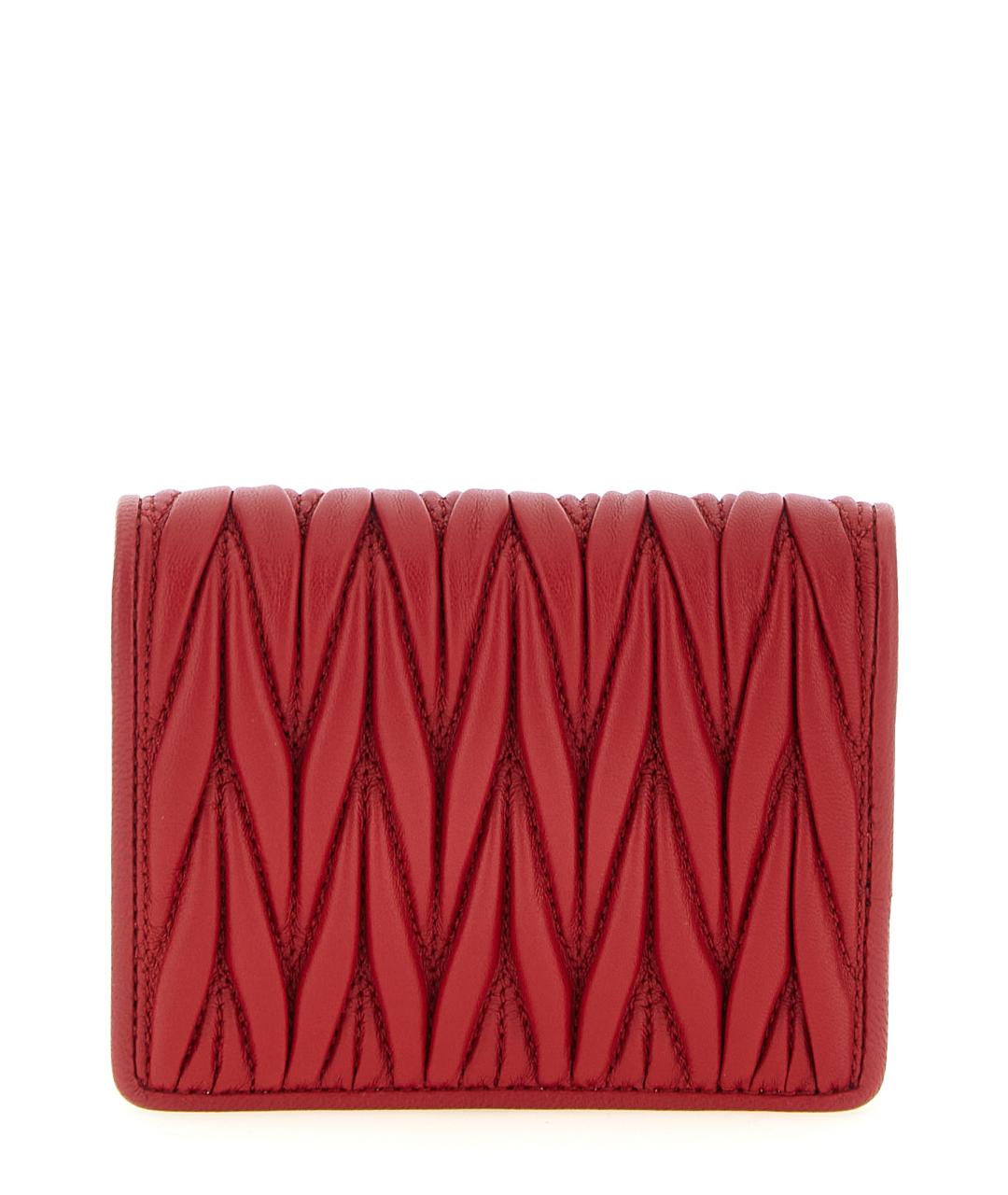 MIU MIU Красный кожаный кошелек, фото 2