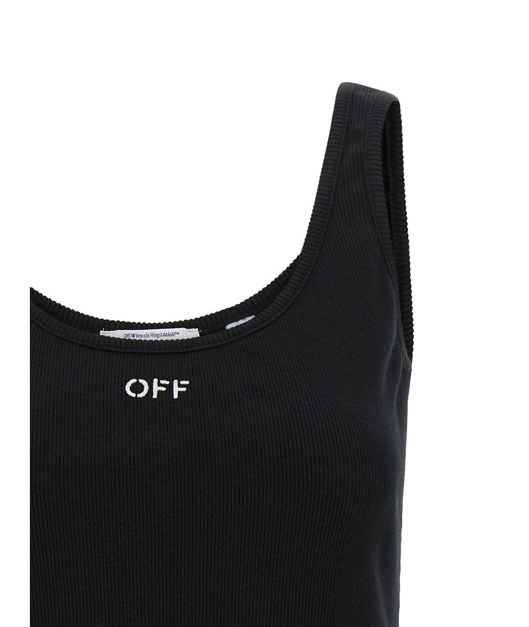 OFF-WHITE Черная хлопковая майка, фото 3