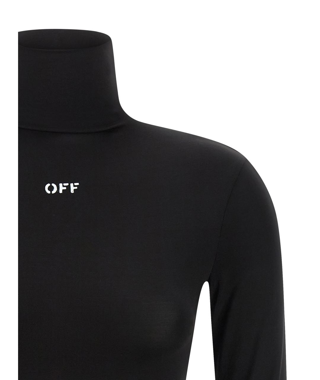 OFF-WHITE Черная ацетатная водолазка, фото 3