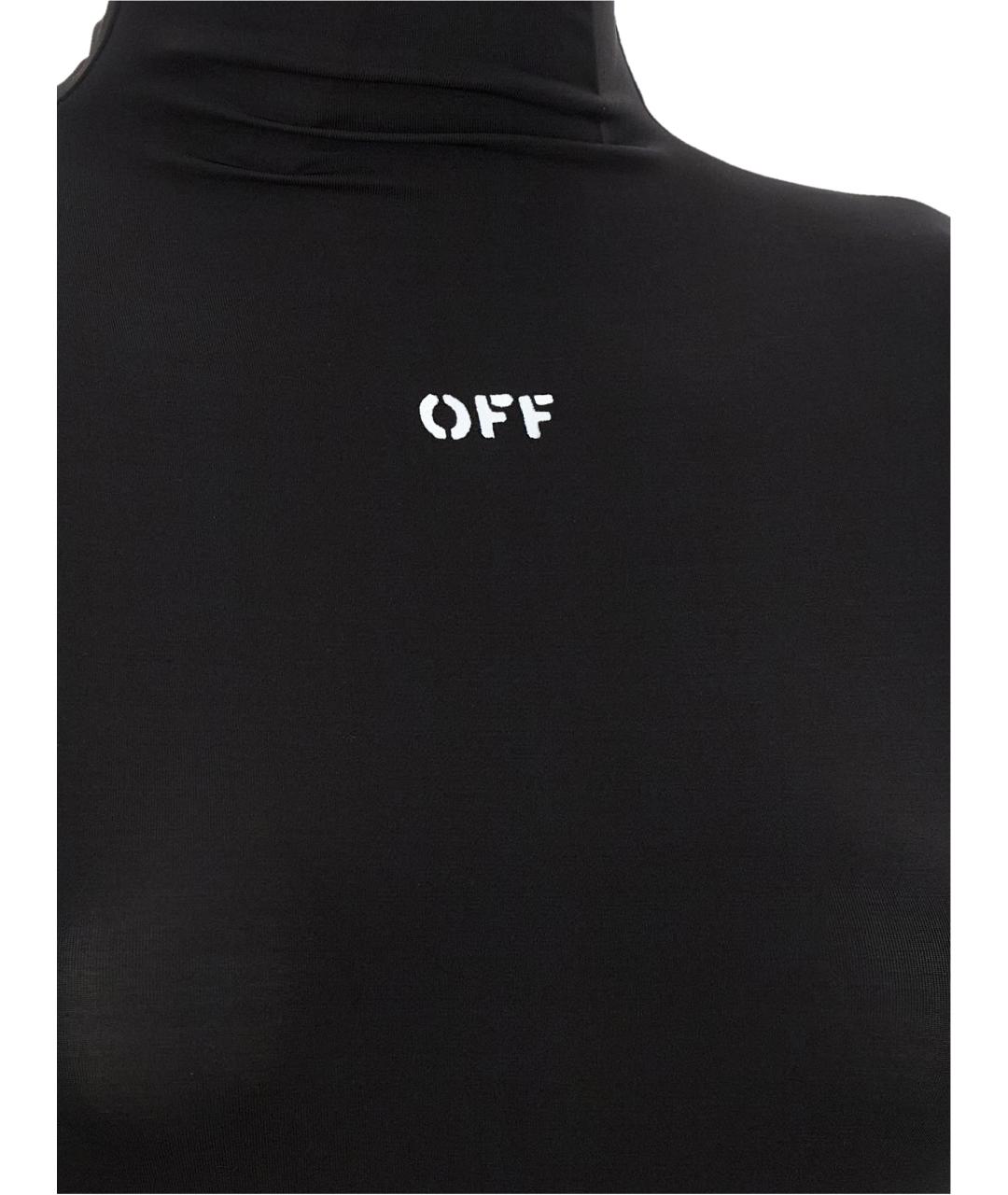 OFF-WHITE Черная ацетатная водолазка, фото 4