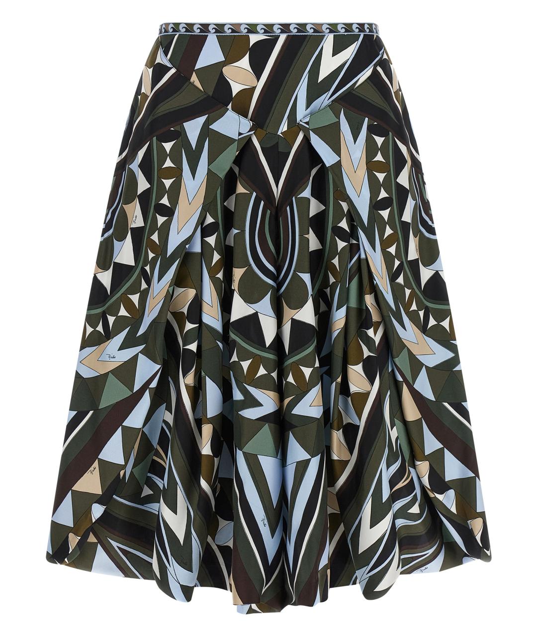 EMILIO PUCCI Мульти шелковые брюки широкие, фото 1