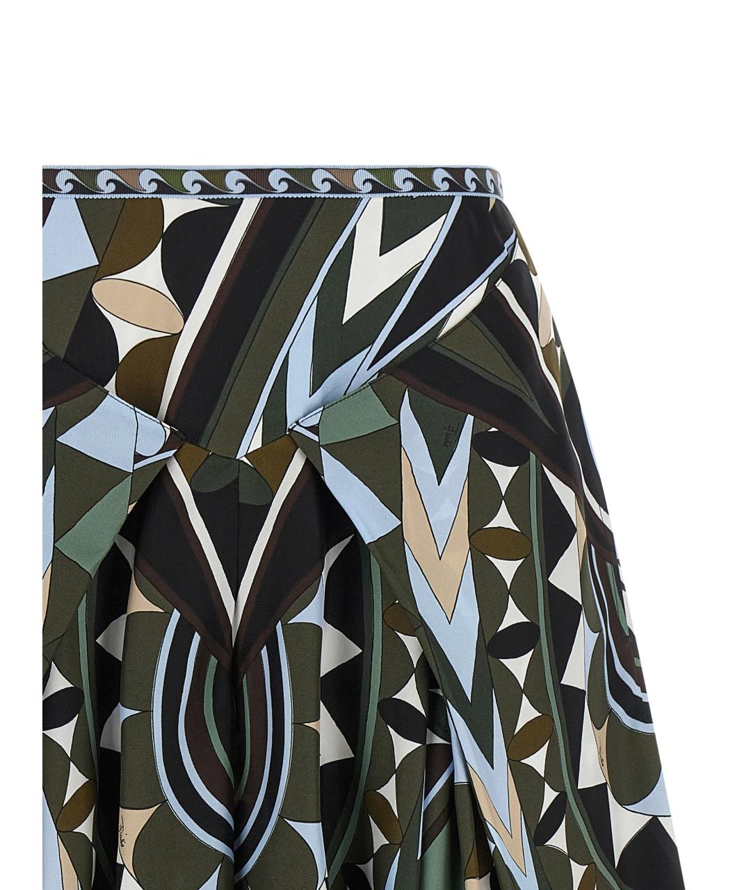 EMILIO PUCCI Мульти шелковые брюки широкие, фото 3