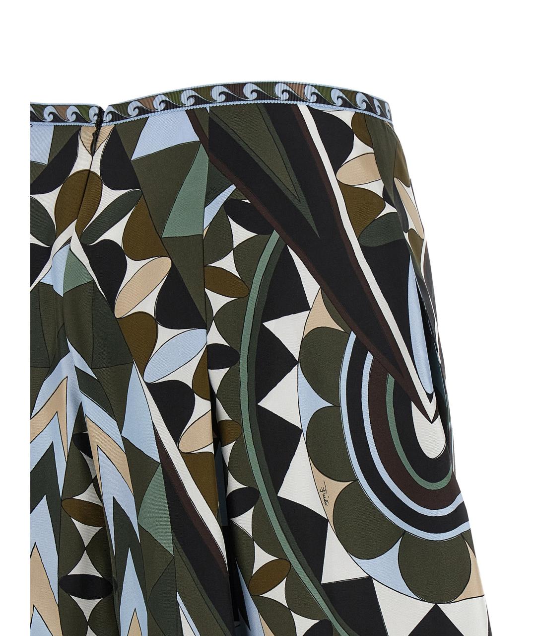 EMILIO PUCCI Мульти шелковые брюки широкие, фото 4