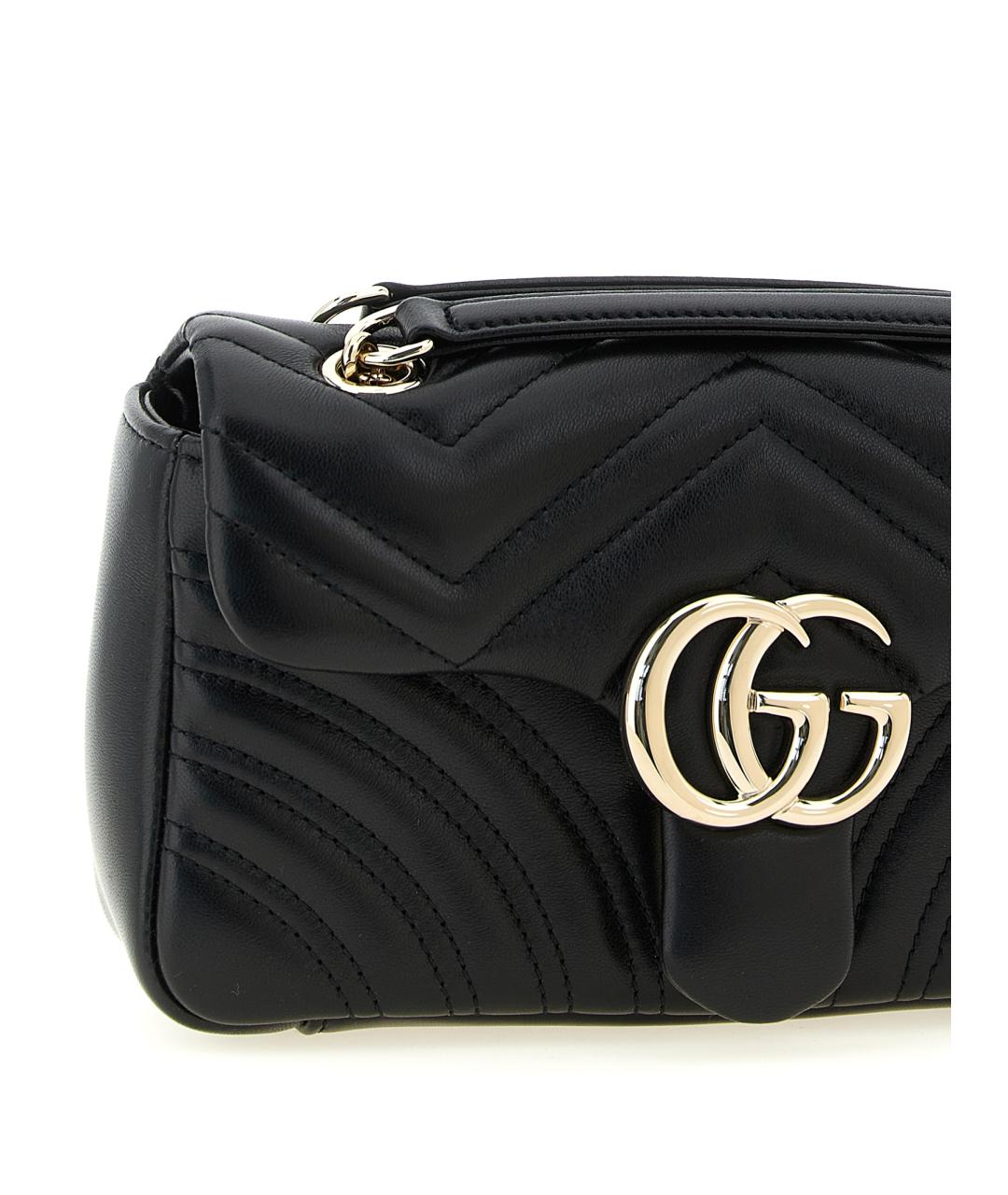 GUCCI Черная кожаная сумка через плечо, фото 3