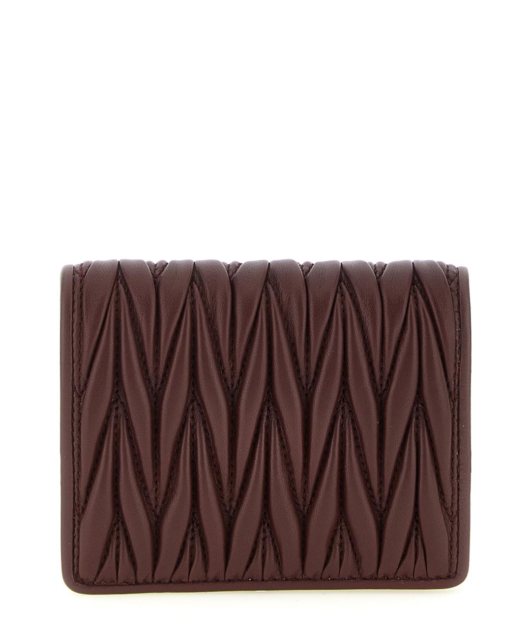 MIU MIU Бордовый кожаный кошелек, фото 2