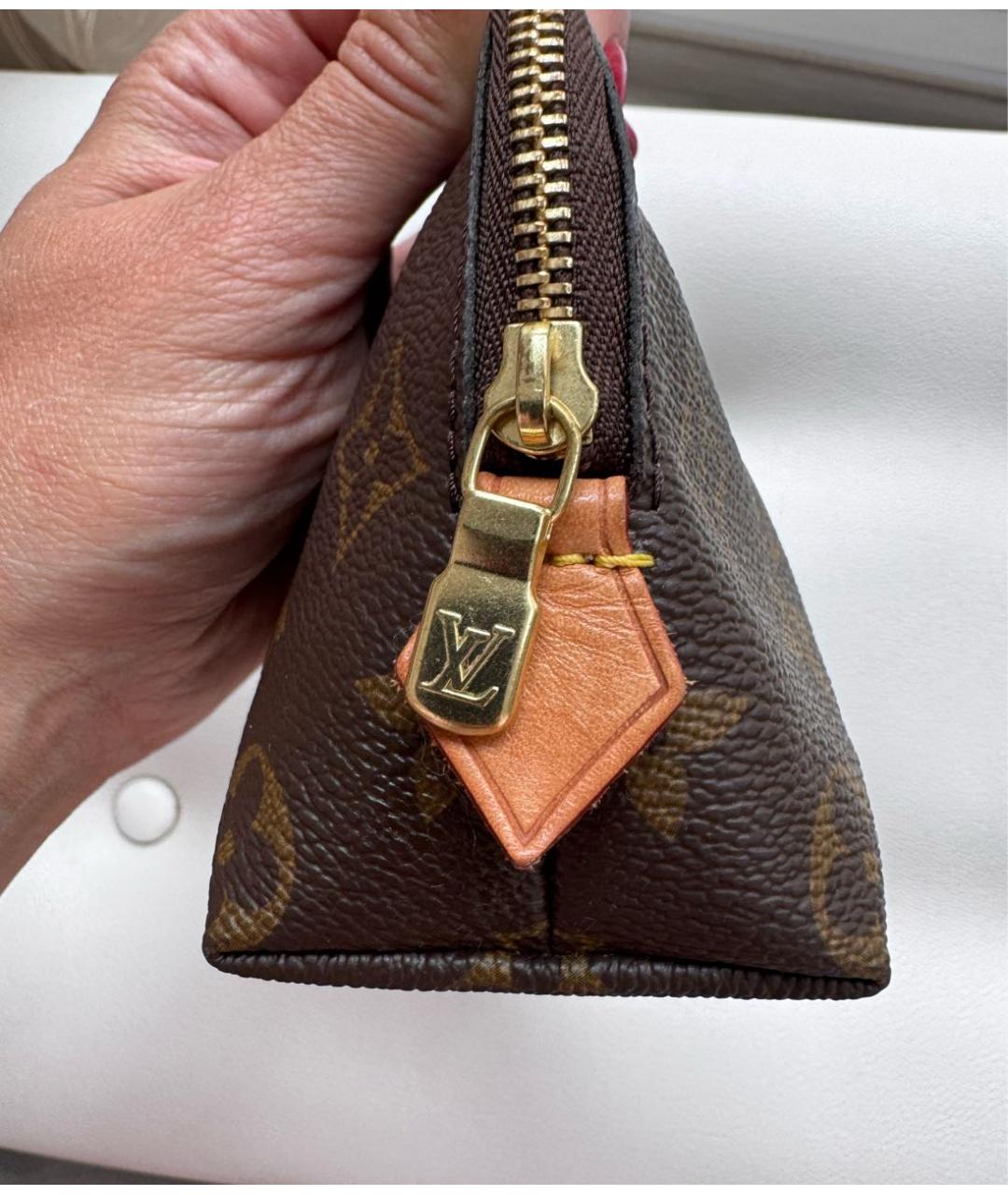 LOUIS VUITTON Коричневая косметичка, фото 2