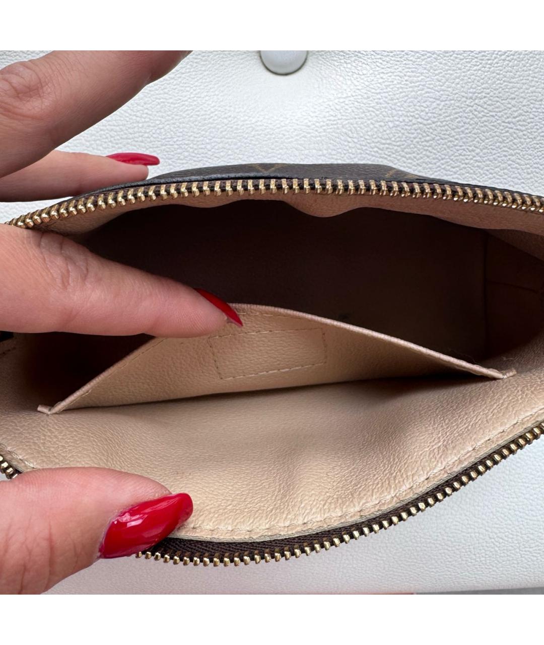 LOUIS VUITTON Коричневая косметичка, фото 7